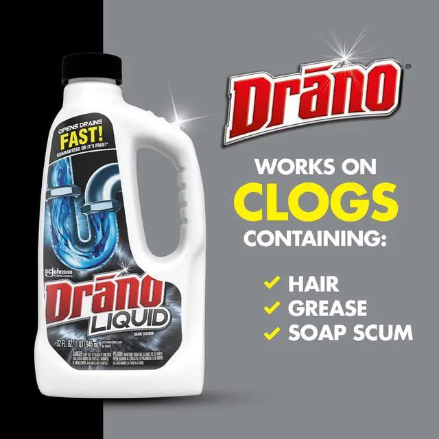 Alt view image 5 of 7 - Drano Liquid Drain Cleaner & Opener, 32 fl oz