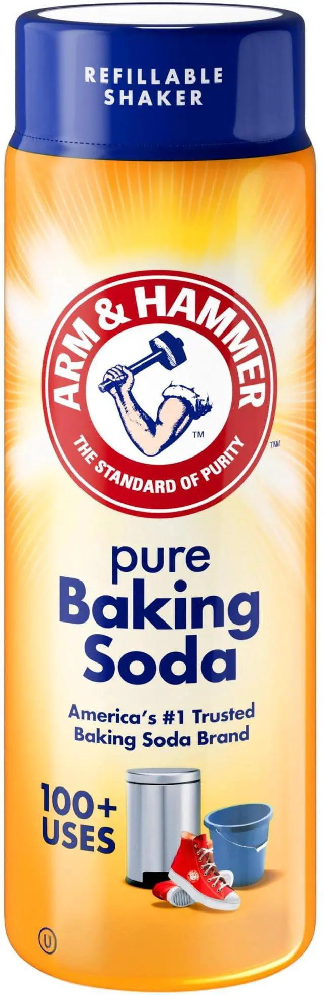 Alt view image 2 of 6 - ARM & HAMMER Pure Baking Soda Shaker, Multi-Purpose Cleaning, Laundry & Deodorizing, 12 Oz
