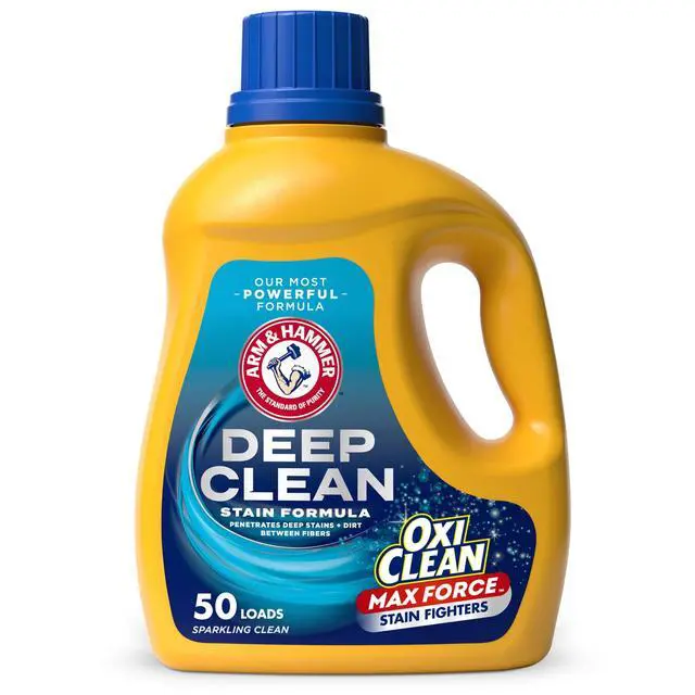 Alt view image 6 of 6 - ARM & HAMMER Plus OxiClean Max Force Deep Clean Stain Detergent, Sparkling Clean, 75 Fl Oz