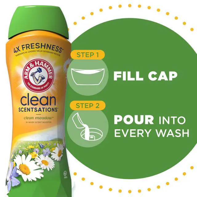 Alt view image 6 of 6 - ARM & HAMMER Clean Scentsations Scent Booster, Laundry Beads Alternative, Clean Meadow scent, 24 Oz