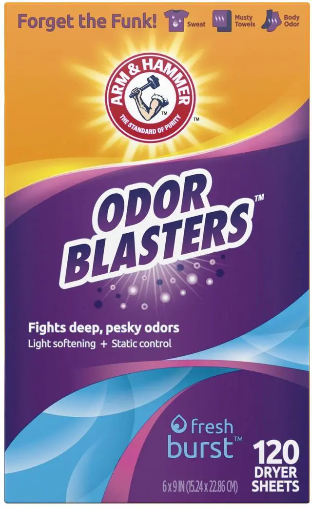 Main image of Arm & Hammer Odor Blaster Dryer Sheets, Fresh Burst, 120 Count