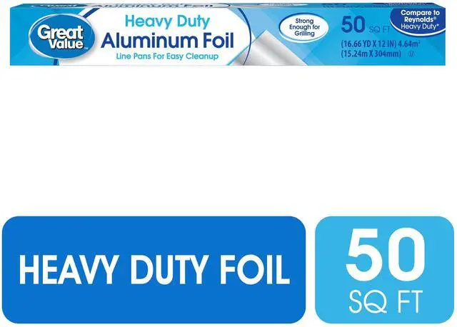 Main image of Great Value Heavy Duty Aluminum Foil, 50 sq ft