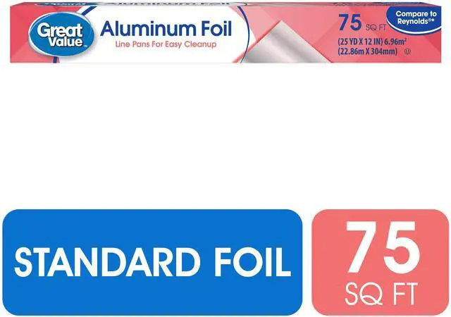Main image of Great Value Aluminum Foil, 75 sq ft