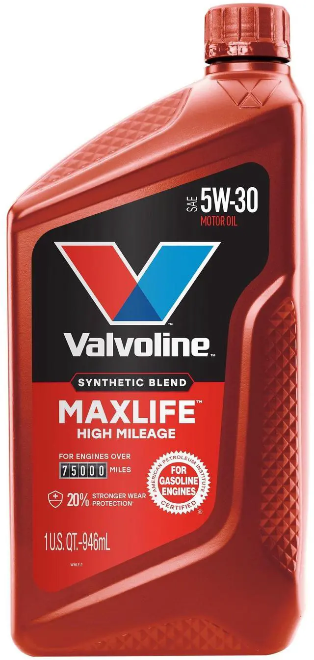 Main image of Valvoline MaxLife High Mileage 5W-30 Synthetic Blend Motor Oil 1 Quart