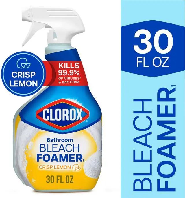 Main image of Clorox Bleach Foamer Bathroom and Shower Cleaner Spray, Crisp Lemon, 30 fl oz