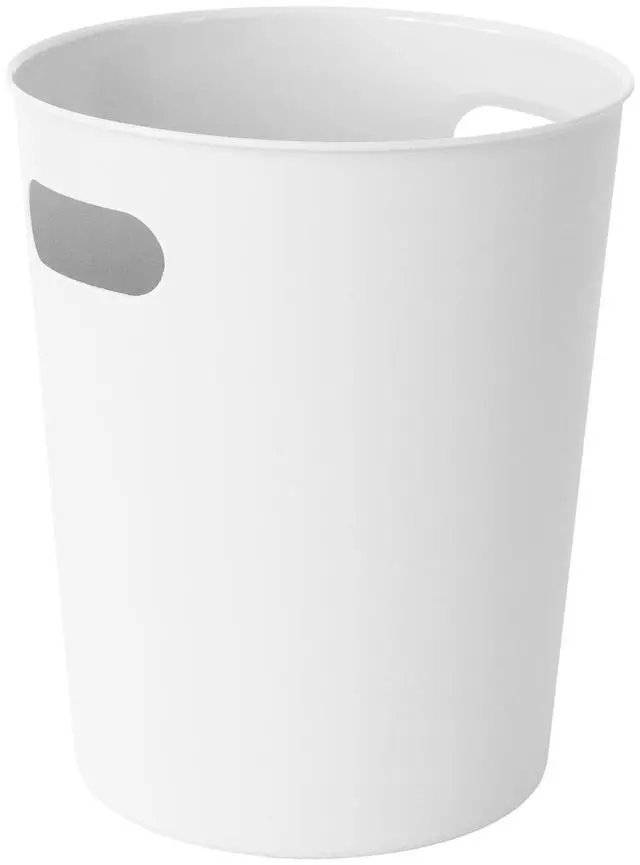 Alt view image 2 of 5 - Mainstays Basic Plastic Wastebasket, 2.64 gal, with Cut-Out Handles, White