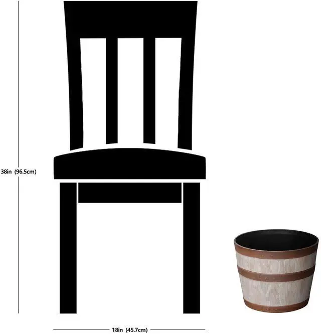 Alt view image 3 of 6 - Better Homes & Gardens 12.9" x 12.9" x 10" Whiskey Barrel Light Brown 100% Recycled Resin Planter