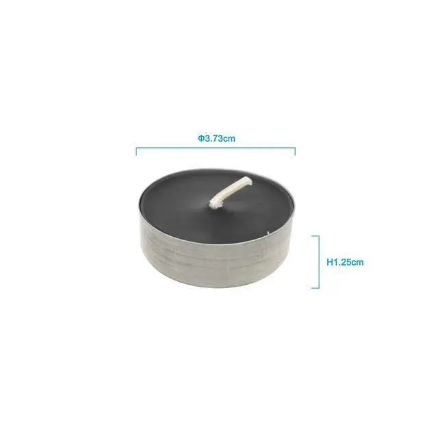 Alt view image 3 of 3 - Mainstays Black Unscented Indoor/Outdoor Tealight Candles, 25 Count