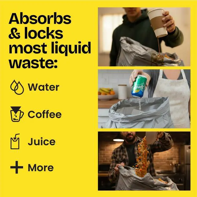 Alt view image 3 of 6 - Glad ForceFlex MaxStrength LeakGuard 13-Gallon Tall Kitchen Trash Bags, Sunshine Lemon Scent, 20 Bags