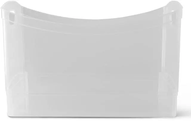 Alt view image 5 of 7 - Mainstays Utility Storage Organizer Bin, Clear Plastic, Built-In Handles, 15 in x 10 in x 9.5 in