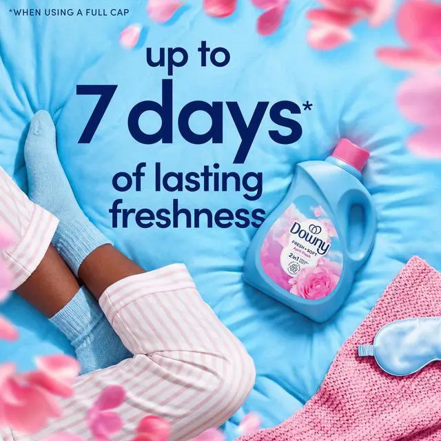 Alt view image 7 of 7 - Downy Liquid Fabric Softener, April Fresh, 100 fl oz, 136 Loads