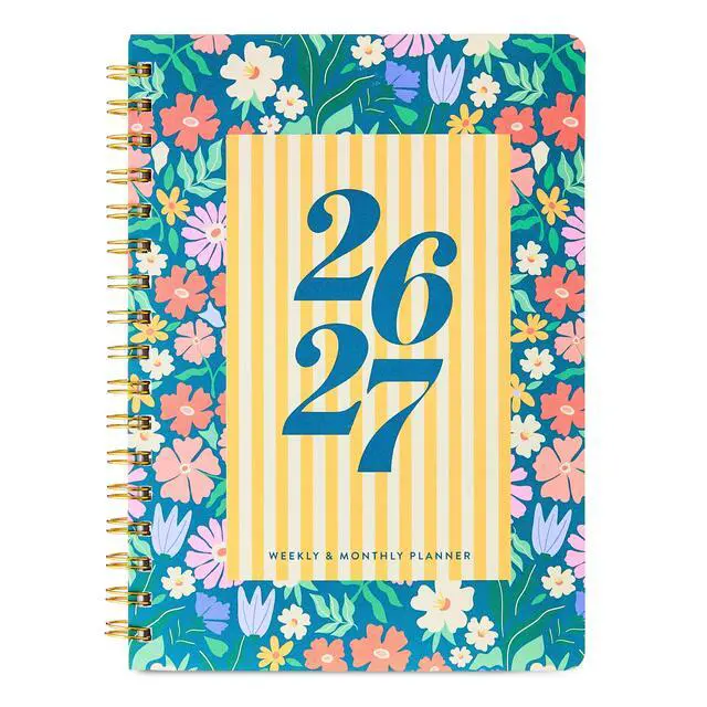 Alt view image 4 of 6 - Pen+Gear 15-Month Monthly/Weekly Planner, 6.75" x 9", Multicolor Floral, April 2026-June 2027