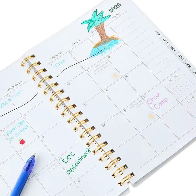 Alt view image 5 of 6 - Pen+Gear 15-Month Monthly/Weekly Planner, 6.75" x 9", Multicolor Floral, April 2026-June 2027