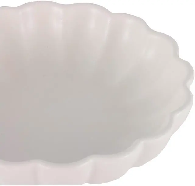 Alt view image 7 of 7 - Mainstays Scalloped White Decorative Tabletop Bowl