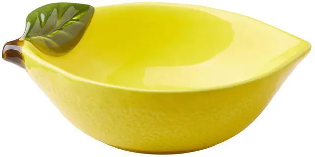 Main image of Mainstays Yellow Lemon Decorative Bowl, 8.07 in L x 5.51 in W x 2.75 in H