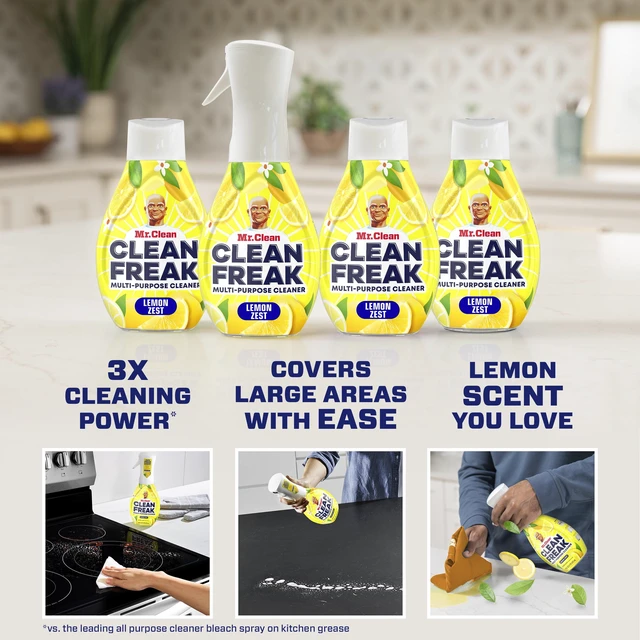 Alt view image 5 of 7 - Mr. Clean Clean Freak Citrus Anti-Bacterial All Purpose Cleaner 16 fl oz Spray