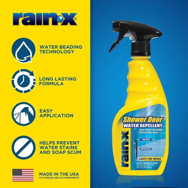 Alt view image 5 of 7 - Rain-X Shower Door Water Repellent, 16 fl. oz. - 630023