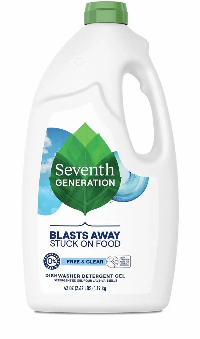Alt view image 2 of 7 - Seventh Generation Liquid Dishwasher Detergent, Free and Clear Scent, 42 fl oz