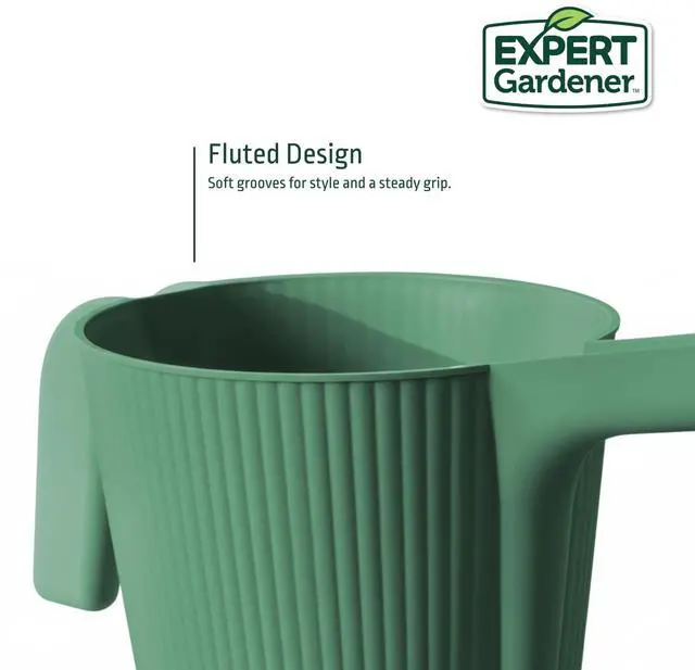 Alt view image 3 of 6 - Expert Gardener 0.5 gal. Resin Watering Can, Green Lily