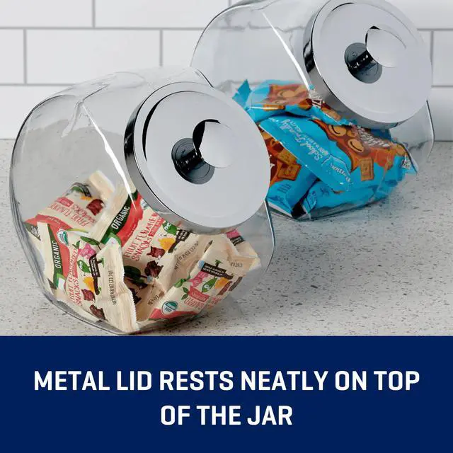 Alt view image 3 of 5 - Anchor Hocking Silver Glass with Lid Penny Candy Glass Jar, A Practical Choice for Pantry Jar Storage and Display
