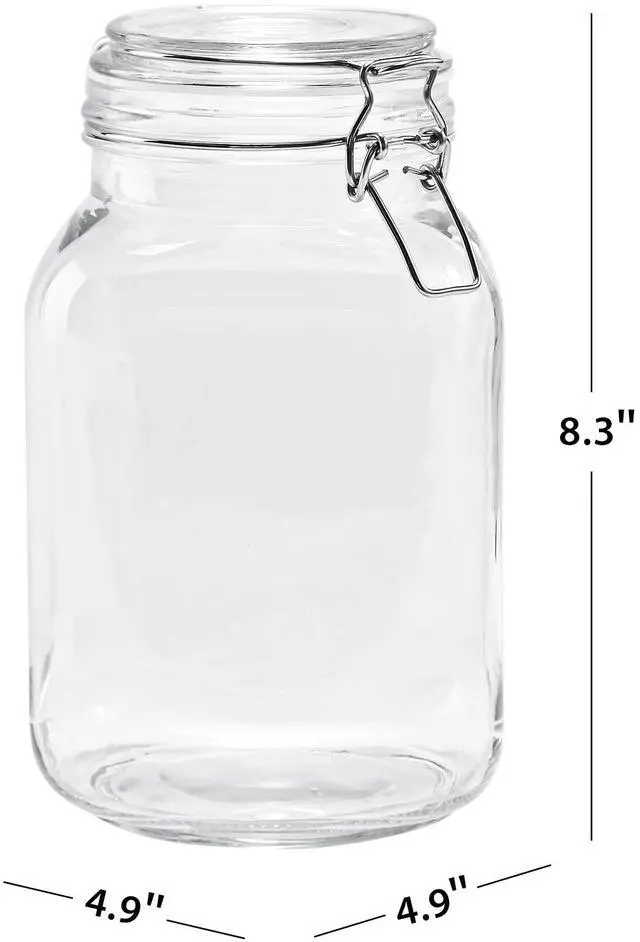 Alt view image 5 of 6 - Mainstays 67 oz Glass Airtight Food Storage Jar Canister with Locking Lid, Kitchen Pantry Storage Container for Dry Food, Coffee, Sugar and Pantry Organization