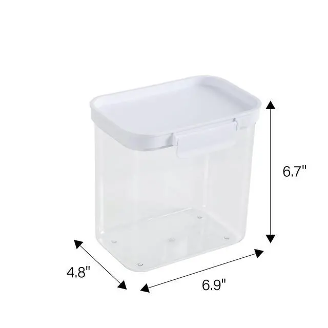 Alt view image 6 of 7 - Mainstays Medium Rectangular Pantry Storage Canister, Kitchen Food Storage Container for Pantry and Cabinet Organization