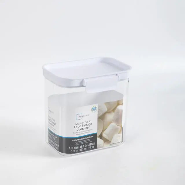 Main image of Mainstays Medium Rectangular Pantry Storage Canister, Kitchen Food Storage Container for Pantry and Cabinet Organization