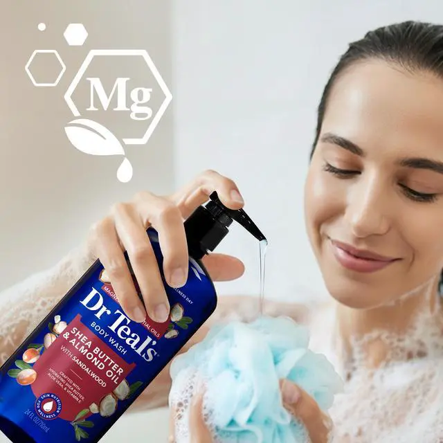 Alt view image 3 of 7 - Dr Teals Body Wash with Shea Butter & Almond and Pure Epsom Salt, 24 fl oz