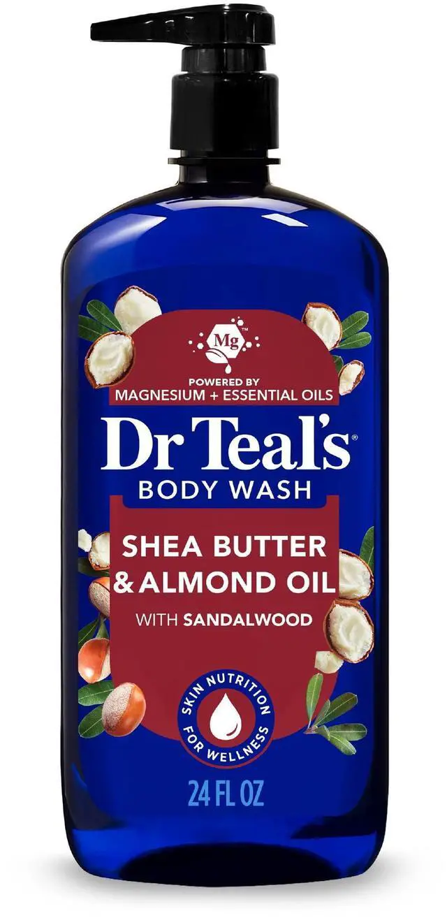 Main image of Dr Teals Body Wash with Shea Butter & Almond and Pure Epsom Salt, 24 fl oz