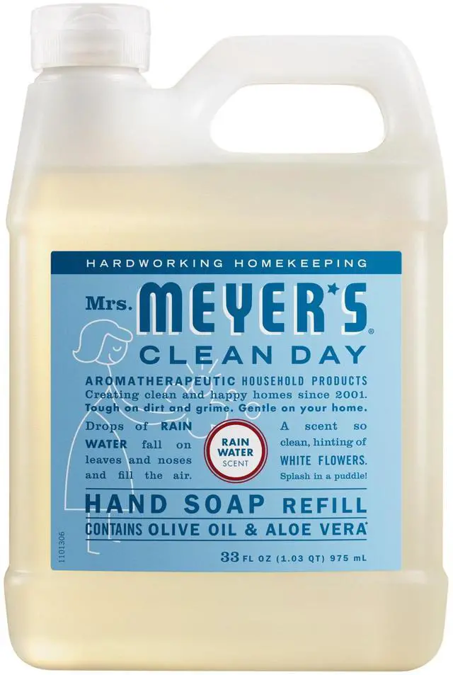 Main image of Mrs. Meyer's Clean Day Hand Soap Refill, Rain Water Scent, 33Fl Oz