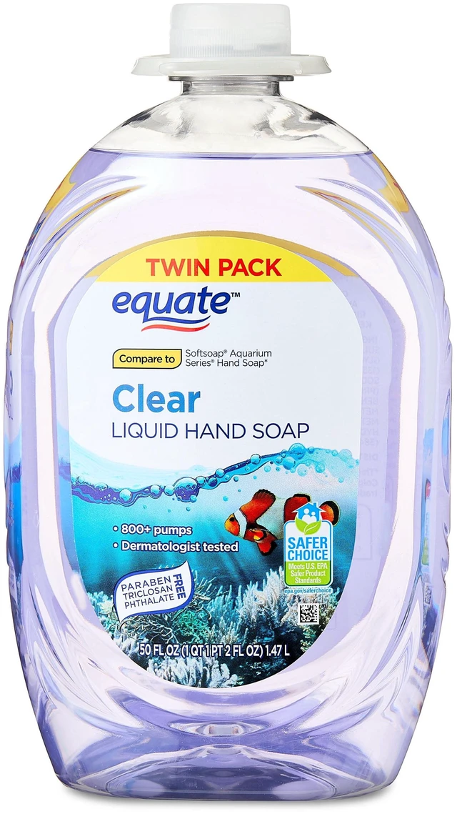 Main image of Equate Liquid Hand Soap Clear 50 Fl Oz Twin Pack