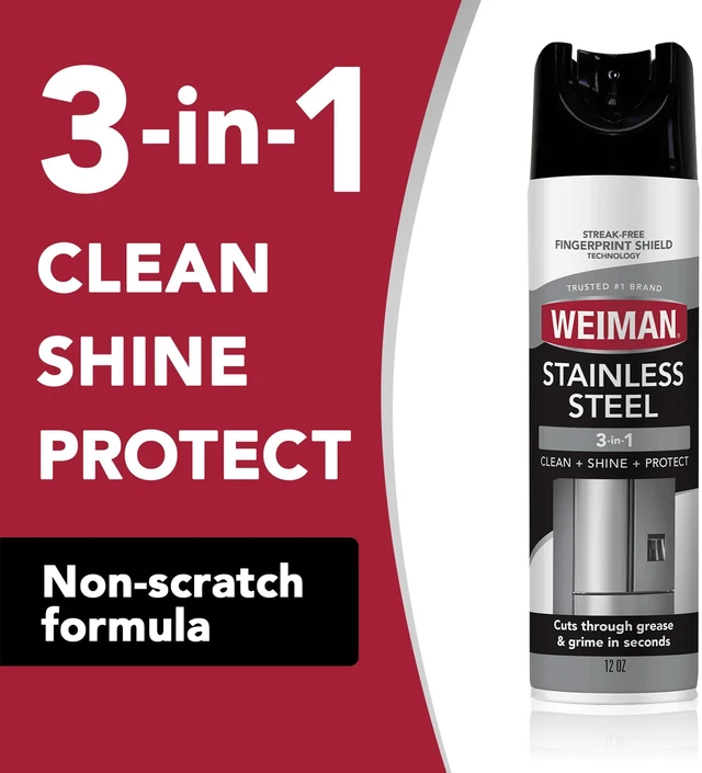 Main image of Weiman Stainless Steel Cleaner & Polish Spray, 12 oz, Floral Scent