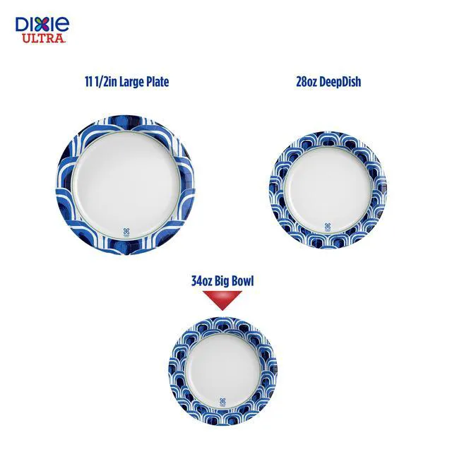 Alt view image 3 of 6 - Dixie 34oz Extra Large Paper Bowls, Compostable, Microwave Safe, Disposable, for Heavy Meals, Soup, Stew, and Daily Use