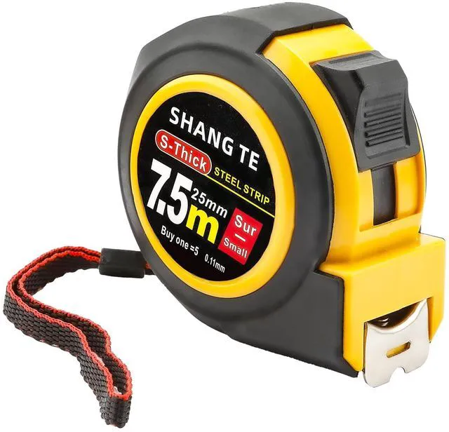 Main image of 25FT Steel Tape Measure, Self-Locking, Retractable, Imperial/Metric Scale