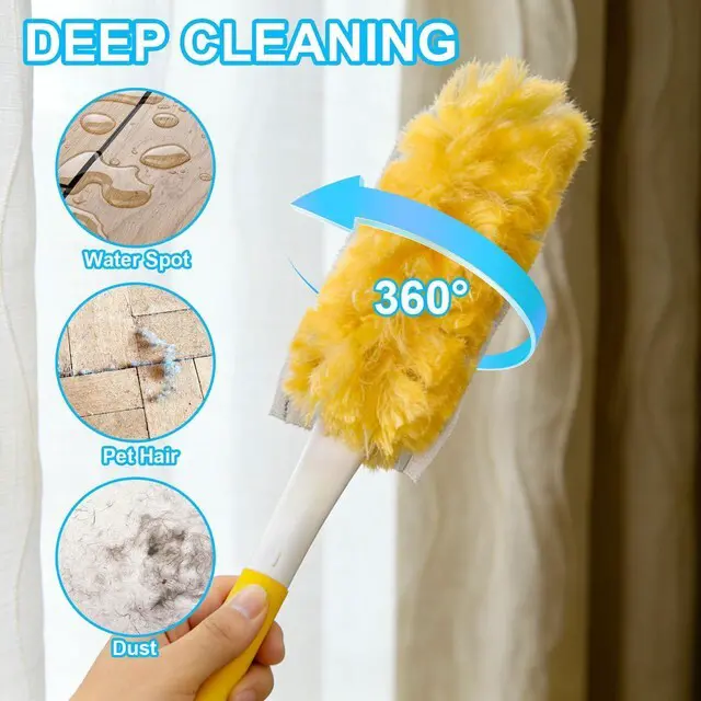 Alt view image 3 of 6 - 20-Pack Heavy Duty Duster Refills, 360 Disposable Dusting Kit for Electronics, Furniture, Blinds, Ceiling Fans, Multi-Surface (Handle Not Included)