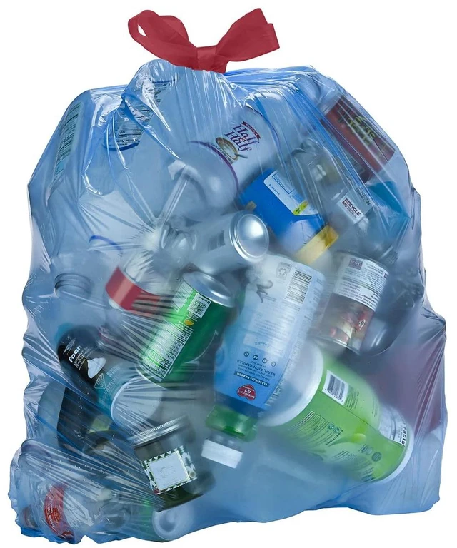 Alt view image 4 of 6 - Amazon Basics Blue Recycled Drawstring Trash Bags, High Kitchen, Unscented, 13Gallon, 60 Count