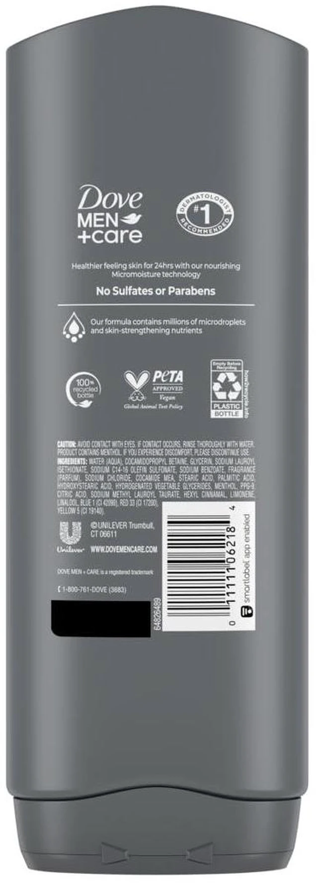 Alt view image 5 of 6 - Dove Men+Care Body Wash and Face Cleanser, Effectively Cleans Bacteria and Nourishes Skin, 13oz