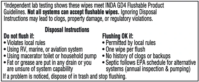 Alt view image 4 of 5 - Equate Extra Large Flushable Wet Wipes Fragrance Free, 144 Wipes, 3 Pack