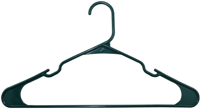 Main image of Mainstays Plastic Notched Adult Clothes Hangers, 50 Count, Green Blast