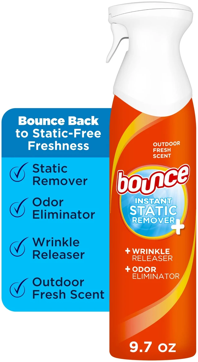 Main image of Bounce Rapid Touch-Up 3-in-1 Static Remover, Wrinkle Releaser, Fabric Refreshing Odor Eliminator, Fresh Scent, 9.7 oz