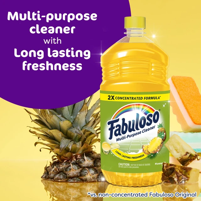 Alt view image 4 of 6 - Fabuloso 2X Multi-Purpose Cleaner No Rinse Floor Cleaner Pineapple Scent 56 fl oz