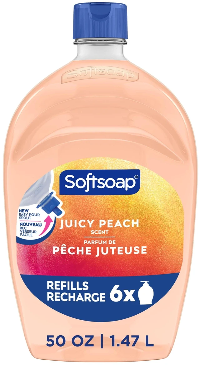 Main image of Softsoap Juicy Peach Liquid Hand Soap, 50oz Refill Bottle, Rich Fruity Scent