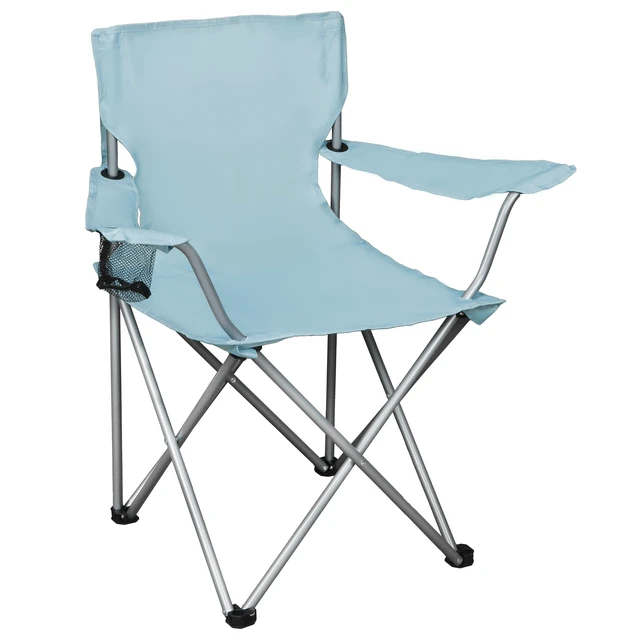 Alt view image 4 of 7 - Ozark Trail Quad Folding Camp Chair with Mesh Cup Holder and Carry Bag, Vintage Blue