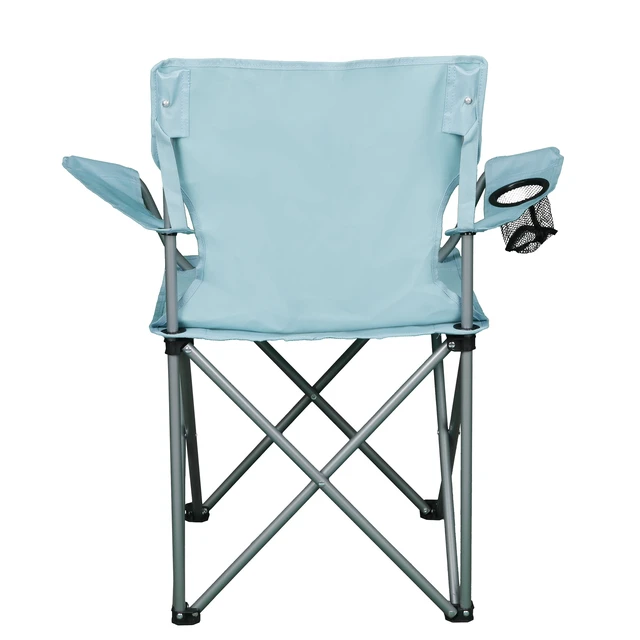 Alt view image 6 of 7 - Ozark Trail Quad Folding Camp Chair with Mesh Cup Holder and Carry Bag, Vintage Blue