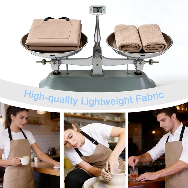 Alt view image 5 of 6 - 2-Pack Kitchen Aprons, Waterproof Oil-Proof, with 2 Pockets, Adjustable Neck Strap, for Chef