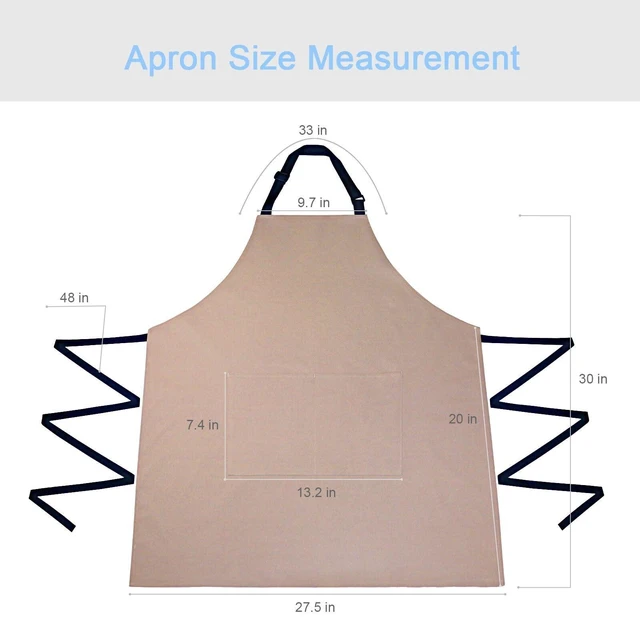 Alt view image 2 of 6 - 2-Pack Kitchen Aprons, Waterproof Oil-Proof, with 2 Pockets, Adjustable Neck Strap, for Chef