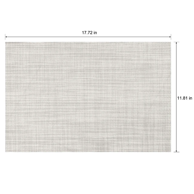 Alt view image 4 of 6 - Placemat 4-Piece Set Washable Indoor Beige