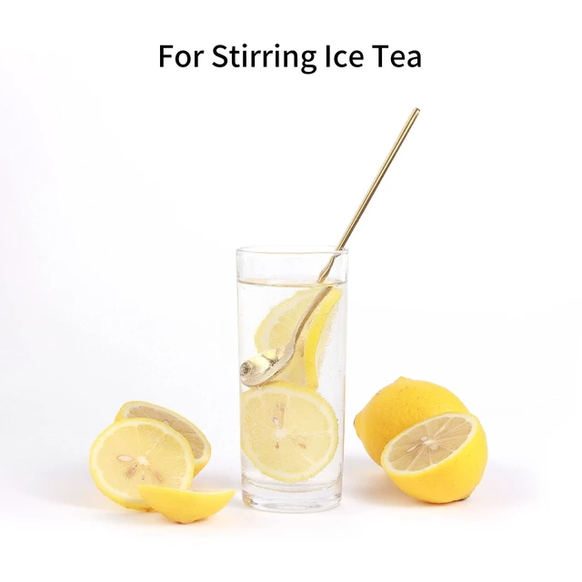 Alt view image 5 of 6 - 4 PCS 6.7 Inches Stainless Steel Gold Long Handle Stirring Spoons for Coffee, Tea, Iced Tea, and Espresso
