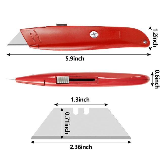 Alt view image 2 of 6 - DIYSELF 2 Pack Retractable Utility Knife Box Cutter PVC Pipe Cutter