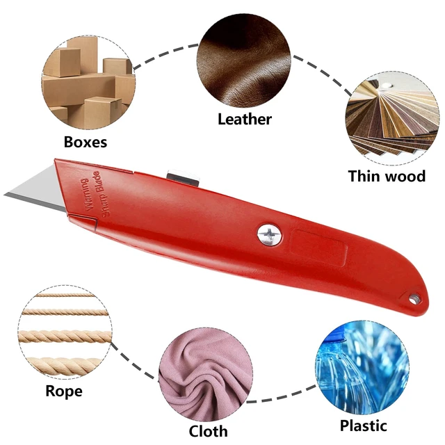 Alt view image 5 of 6 - DIYSELF 2 Pack Retractable Utility Knife Box Cutter PVC Pipe Cutter